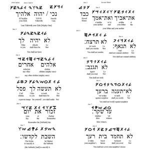 TEN COMMANDMENTS TABLETS OF THE LAW in original Paleo-Hebrew Tablet Set | eBay