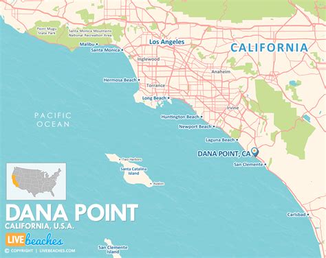 Map of Dana Point, California - Live Beaches