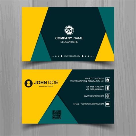 Free Vector | Modern business card with geometric shapes