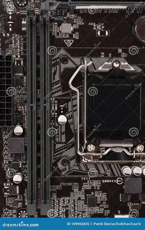 Two Slots for DDR4 Memory in Motherboard for Office PC Stock Image ...