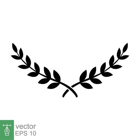 Laurel, wreath icon. Simple solid style. Symbol of victory, winner ...