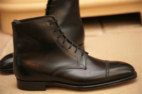 Handmade Mens Oxford Dress Boot, Men Black Lace Up Ankle Leather Boots ...