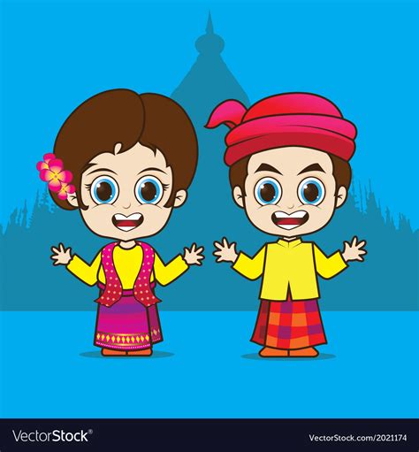 Myanmar National Costume Cartoon - Yuko S Collection Myanmar - Greek man and woman cartoon ...