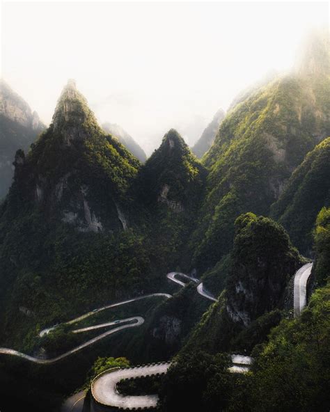 View of Tianmen Mountain road, | Premium Photo - rawpixel