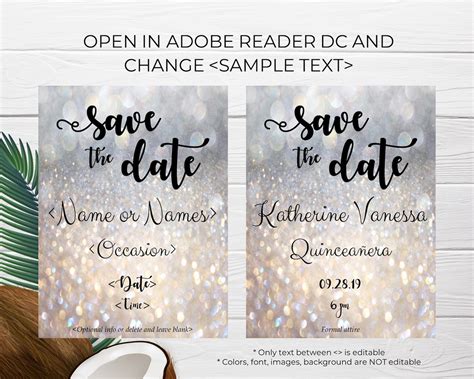 Save the Date Anniversary Invitation Instant Digital Download | Etsy