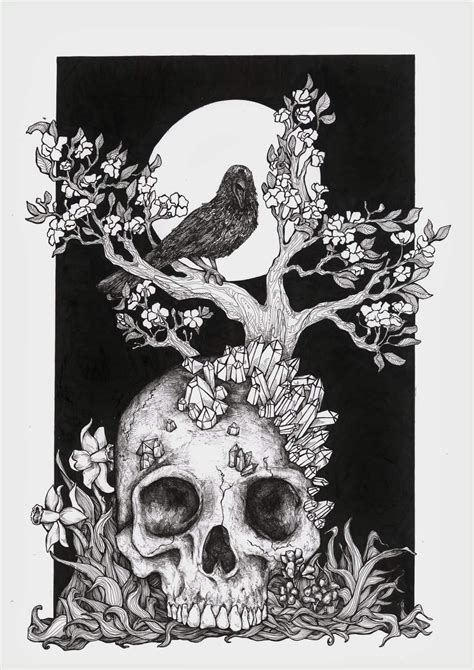 "Crystal Skull" by Misia's Art ☠️ | Skull art, Tattoo design drawings ...