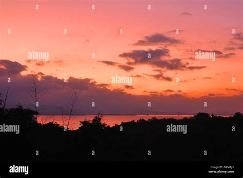 Mountain silhouette on sunrise Stock Photo - Alamy