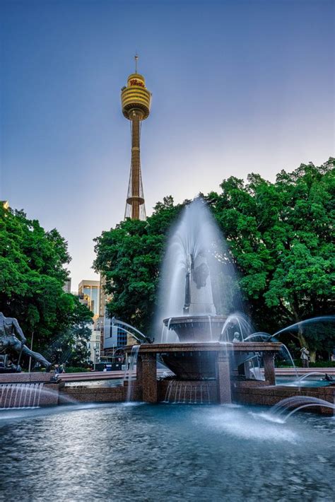 Sydney Tower, Archibald Fountain, Hyde Park, Sydney, Australia