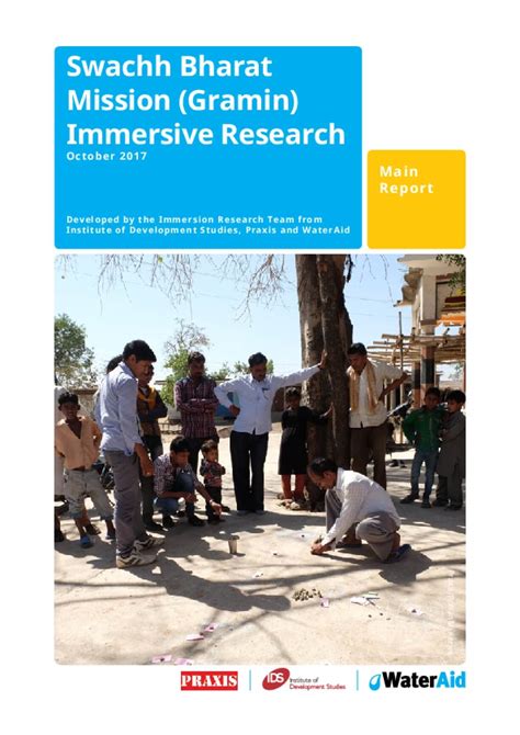 Swachh Bharat Mission (Gramin) Immersive Research | Philanthropy in India