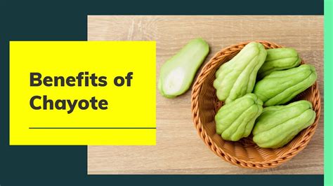 Benefits of Chayote | Chayote Nutrition Facts - YouTube