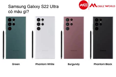 Samsung S22 Ultra có mấy màu? Các màu mới nhất hiện nay