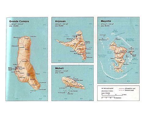 Maps of Mayotte Island | Collection of maps of Mayotte Island | Africa ...