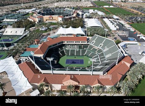 An aerial view of Stadium 2 (foreground) and Stadium 1 at the Indian ...