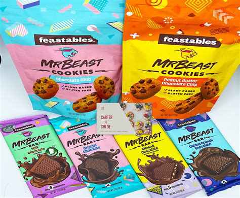 Buy Feastables Mr Beast Peanut Butter Cookies, 6oz, Chocolate Chip ...