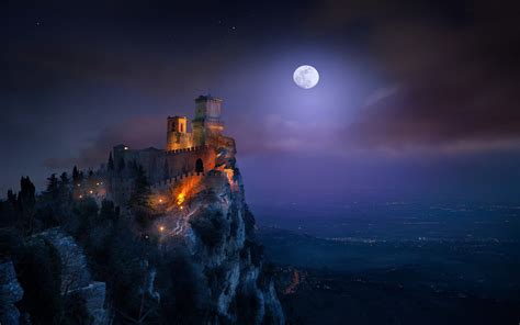 1364x768 resolution | castle during nighttime wallpaper HD wallpaper ...