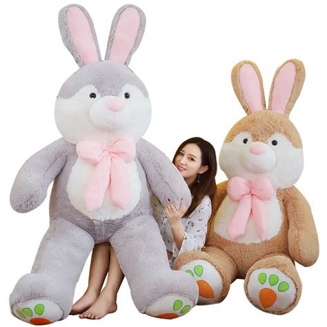 Fancytrader 59'' Giant Stuffed Bunny Plush Toys Soft Large Animals Rabbit Doll 150cm JUMBO Great ...