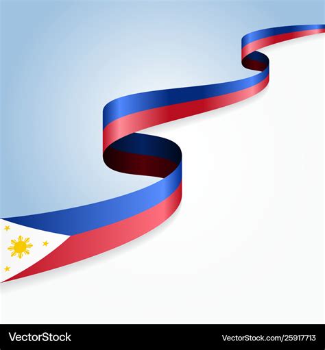 Philippines flag wavy abstract background Vector Image