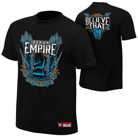 Roman Reigns "Spare No One, Spear Everyone" Authentic T-Shirt - 3 Count - Wrestling Merchandise