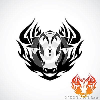 Tribal Bull Tattoo Stock Photo - Image: 33482920