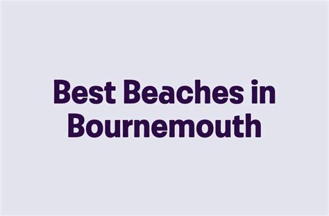 Best Beaches in Bournemouth