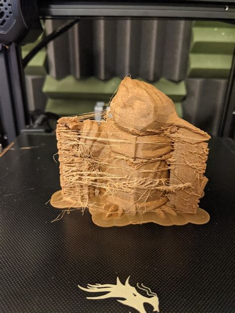 Wood filament stringy - Bad settings? (Details in comment) : r/3Dprinting