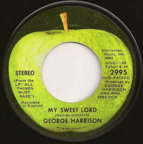 George Harrison – My Sweet Lord (1970, Los Angeles Pressing, Vinyl ...