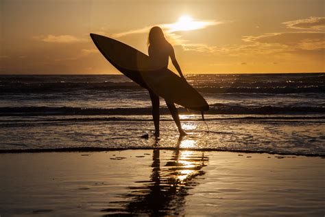 sea, Surfing, Women, Silhouette Wallpapers HD / Desktop and Mobile ...