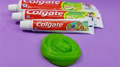 Colgate Toothpaste 1 ingredient Slime, Only Toothpaste , Easy Slime Recipe, No Glue,No Borax ...