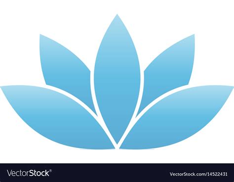 Blue lotus symbol spa and wellness theme design Vector Image