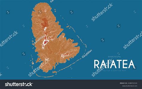 Topographic Map Raiatea Society Islands French Stock Vector (Royalty Free) 2188721531 | Shutterstock