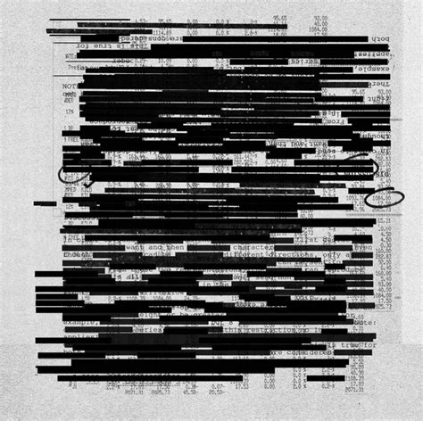 White redacted text on dark photocopy texture background Stock Photo by ...