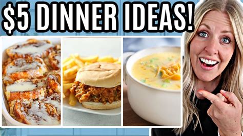 10 MEALS for $5! Quick and Easy Cheap Dinner Ideas! - YouTube