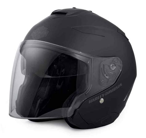 Harley-Davidson® Men's Interchangeable Sun Shield 3/4 Helmet, Black ...