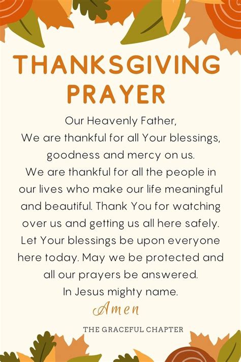 thanksgiving prayer | Thanksgiving prayers for family, Thanksgiving ...