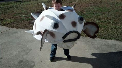 My sons Puffer Fish costume.(homemade) | Fish costume, Bicycle helmet ...