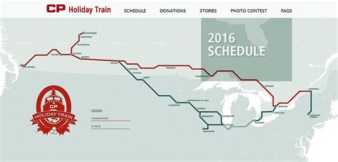 Canadian Pacific Holiday Train route 2016...only stop in NYS this year is Saratoga Springs ...