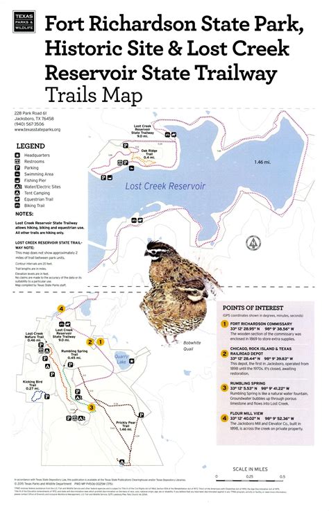 Fort Richardson State Park, Historic Site & Lost Creek Reservoir State Trailway Trails Map ...