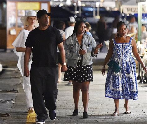 Denzel Washington photographed with his wife and daughter on holiday in Portofino | Denzel ...