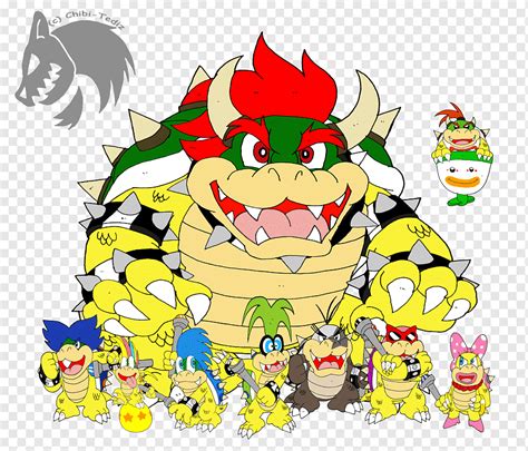 Bowser jr. mario huelguistas cargados koopalings, mario, bowser jr., mario huelguistas cargados ...