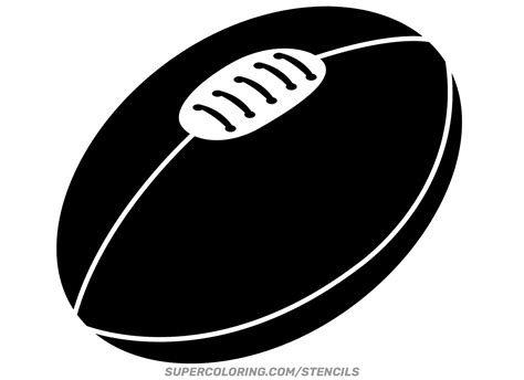 Rugby Ball Stencil | Free Printable Papercraft Templates