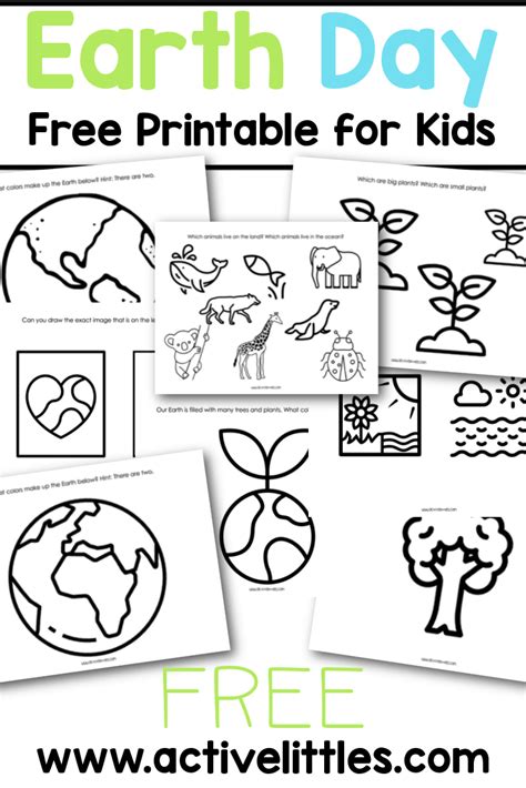 Free Earth Day Worksheets + Free Printables - Active Littles