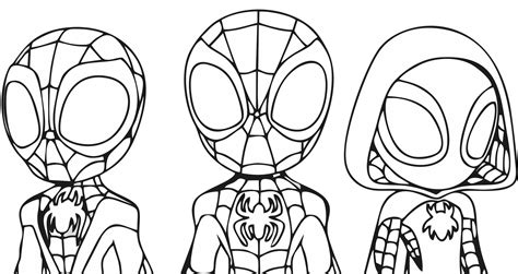 Spidey Friends Coloring Page Coloring Pages