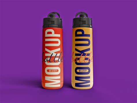 Sports Water Bottle Free Mockup | Free Mockup