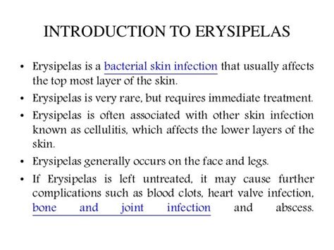 Erysipelas : causes, symptoms, diagnosis, prevention and treatments