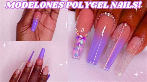 EASY OMBRE & FRENCH POLYGEL NAIL TUTORIAL USING MODELONES POLYGEL | How ...