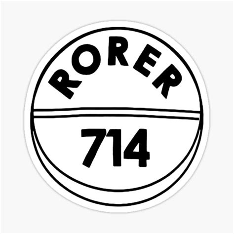 "RORER 714" Sticker for Sale by autonomy | Redbubble