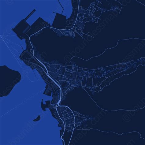 Cilegon - Dark Blue Vector Map | Boundless Maps