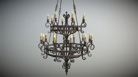 Iron-chandelier 3D models - Sketchfab