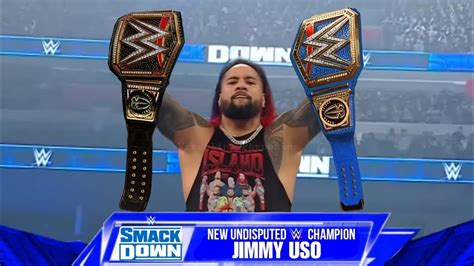 Jimmy Uso Wins Undisputed WWE Universal Championship Roman Reigns Lose Smackdown 2023 Highlights ...