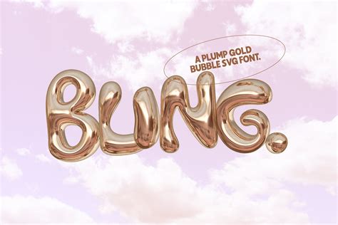 Bling Gold SVG Font | Creative Market